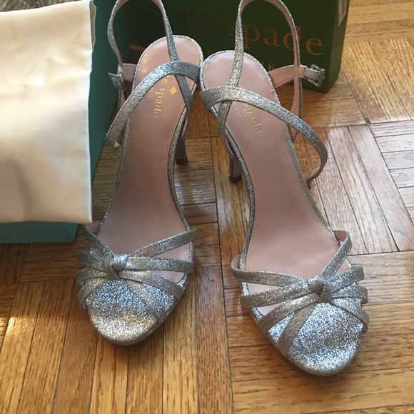 Kate spade glitter sandals 7M worn once Florence - Picture 8 of 9